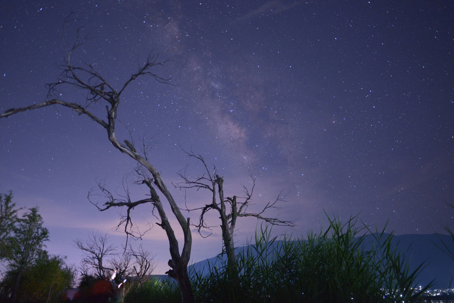 和阿土去觀星| 坐船在夜晚的星空之下的湖上