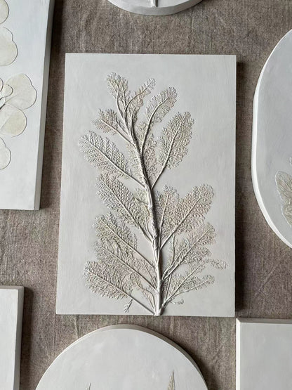 Agua | Plant rubbing plaster relief