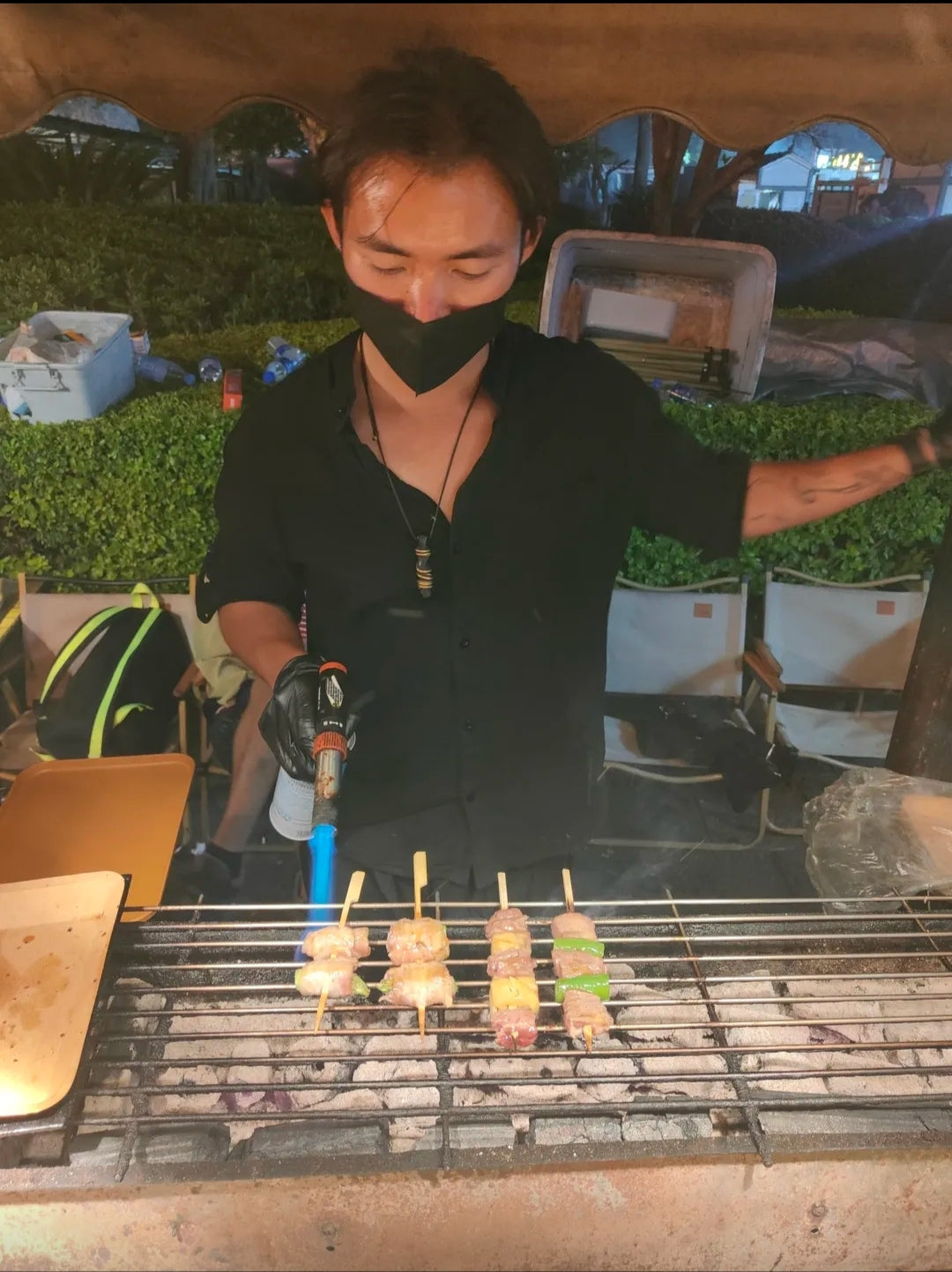 Xiaoxuans japanischer Stand „Nameless Yakitori“